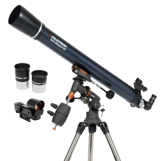Celestron AstroMaster 90EQ Refractor Telescope, Dark Blue