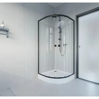 baliv Duschkabine DUK-90.21R 90 cm x 90 cm Schwarz Matt