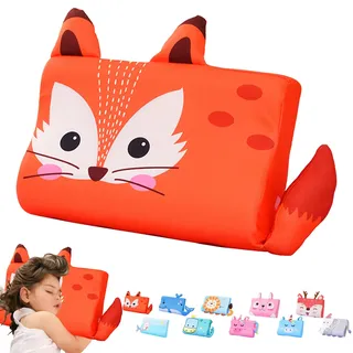 LUKIUP Schlummer Kissen, 45X27CM Schlummer, Niedliche Tiere Kissen Memory Atmungsaktiv Komfortkissen Schaum Ergonomisch fur Jungen und Mädchen (Fuchs)
