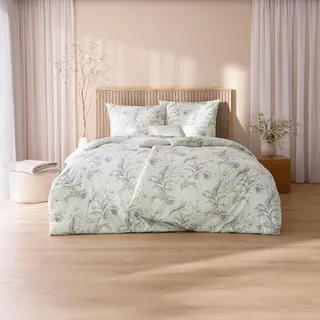 Estella Mako Interlock Jersey Bettwäsche Susanne mint 155x220 cm + 80x80 cm - Türkis