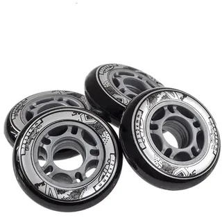 Nils Extreme Black Inline Skate Rollen (4er-Set) | 70 mm, 72 mm oder 76 mm | 82A Härte und High Rebound PU - Schwarz