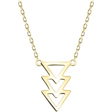 Sofia Milani - Damen Halskette 925 Silber - vergoldet/golden - Dreieck Anhänger - N0458
