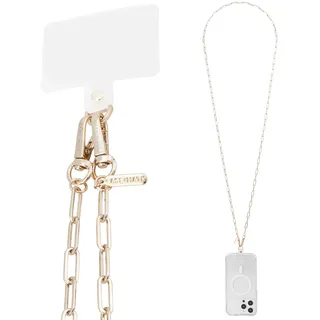Case-Mate Crossbody Phone Lanyard/Chain [Works with All Phones] Hands-Free Cell Phone Strap - Phone Charm - Neck Chain Holder for iPhone 14 Pro Max/ 13 Pro Max/12 Pro Max/11/ S23 - Gold