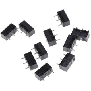 DollaTek 10Pcs Mikroschalter D2FC-F-7N 10M für Mäuseersatzersatz getestet für Logitech, Razer, Roccat, SteelSeries und Weitere Mäuse