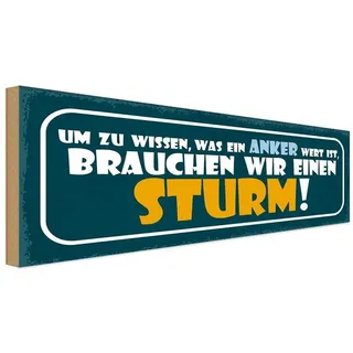 vianmo Holzschild 27x10cm Was Anker Wert Brauchen Sturm Deko Geschenk