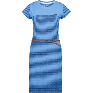 Sommerkleid ALIFE & KICKIN, Damen, Gr. XS, Normalgrößen, blau (azure), 60% Baumwolle, 40% Polyester, Rundhals, Kleider Sommerkleid