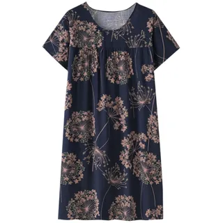 Nachthemd Damen Lang Sommer Tshirt Kleid Locker Nachthemden Für Sleepshirt Lustig Kurzarm Bequem Negligee Lose Schlafshirt Oversize Casual Nachtwäsche Hemdblusenkleid Morgenmantel