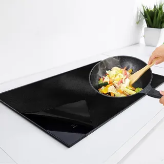 78x52cm Silikon Schutzmatte für Induktionskochfeld (Magnetisch), Große Hitzebeständige Herdabdeckplatte & Herdschutz Matte, Anti-Rutsch Silikonmatte zum Schutz vor Kratzern, Schmutz
