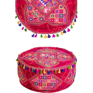 Orientalische Pouf Sitzkissen Dekoration Bahri pink