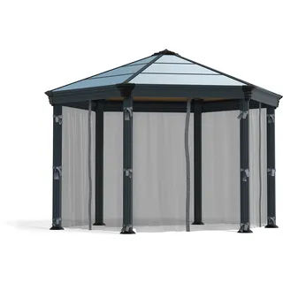 CANOPIA Insektenschutznetz für sechseckigen Pavillon 1 Stück 2,25 x 2,35 m Grau