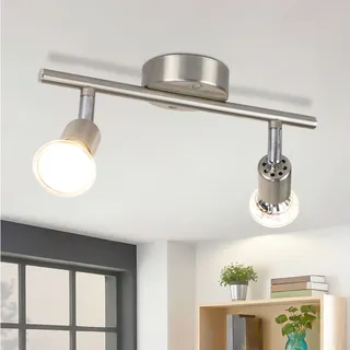 ZMH LED Deckenstrahler Schwenkbar GU10 Deckenleuchte Deckenspots 2 Flammig Wandleuchten Bad Deckenlampe Küchen Flur Schlafzimmer Leuchtmittel Enthalten