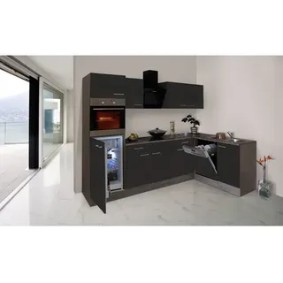 Respekta Winkelküche L-Form 280 x 172 cm Grau
