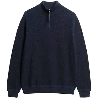 Superdry Sweatshirt »Strickpullover Cotton Texture Henley«, blau