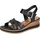 Keilsandalen Frauen Sandalen Sommerschuhe Freizeitschuhe offene Schuhe Strandschuhe Keilsandaletten hoch schwarz 00 38 EU
