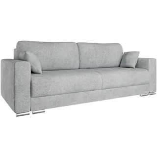 Homesy Schlafsofa Calma mit Bettkasten 3-Sitzer modernen Stil, Hellgrau , Holz , 229x87x97 cm , Babymöbel & Kindermöbel, Kinderzimmer & Jugendzimmer, Schlafsofas