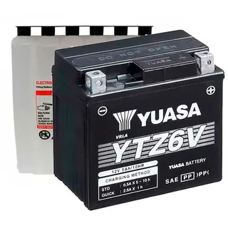 Yuasa Ytz6v Agm-batterie - Silver / White / Black - One Size