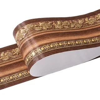 HBOS Selbstklebende Bordüre Wandtattoo 3D PVC Rosenmuster | Wasserdicht & Abnehmbar Schimmel 10cm x 500cm Schmutzabweisend Wand- & Fliesenaufkleber für Wohnzimmer Bad & Küche