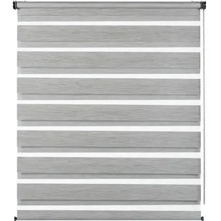 GARDINIA Doppelrollo de luxe 70 x 180 cm grau