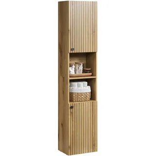 trendteam PureBliss Hochschrank 40 x 186 x 31 cm Eiche Holz