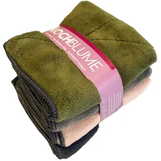 Kochblume Microfasertuch Farbmix Set 4-8-12er Set | Microfasertuch Putztuch 30 x 30cm | Aufnahmefähigeit bis 300 ml | Extra saugfähige Fasern | Farbmix: Anthrazit-Taupe-Olive-Altrosa