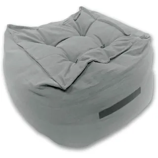 TODAY Sitzsack, Leder Baumwolle, grau, 45x45x45