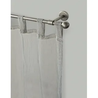 GARESA »BOLTI« silber (mattchromfarben), L:230cm Ø:16mm, Metall, Gardinenstangen, Gardinenstange, Vorhanggarnitur, verlängerbar, Wandmontage, ohne Ringe,