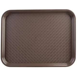 Olympia Kristallon Fast-Food-Tablett, kleine Größe: 345 x 265 mm/ 13,5 x 10,5 Zoll, braunes Polypropylen, rechteckiges Restaurant-Serviertablett aus Kunststoff, gewerbliches und Heimgebrauch, DP218