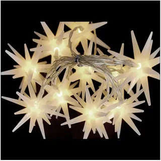 Mojawo LED Lichterkette 10 Sternen Batterie warmweiß-MLK151-Neu