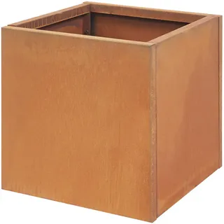 casa.pro Pflanzkübel Vaargel , Rostfarben , Metall , Quadratisch , 50x50x50 cm , Dekoration, Blumen & Blumentöpfe, Übertöpfe