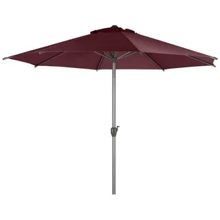 Hespéride - Runder gerader Sonnenschirm Loompa in Burgunderrot - 3 m - Bordeaux