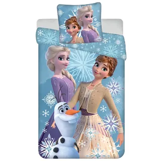 Disney Frozen Bettwäsche Eiskönigin Anna ELSA Snow Kopfkissen Bettdecke 135/140x200