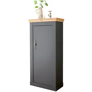 furn.design Kommode grau Eiche Landhaus Wohn- Esszimmer Highboard 72 x 146 cm, - Dunkelgrau, Naturbelassen