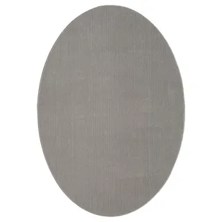 The CarPET Teppich »Relax« oval 16 mm Höhe waschbarer Wohnzimmer Teppich modern rutschfest, grau