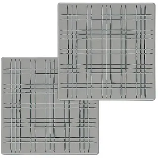Nachtmann »Platten Square 21 x 21 cm 2er Set grau«, grau,