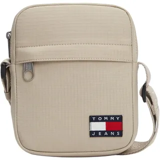 Tommy Jeans Herren Crossbody Bag Tasche Daily Ripstop Reporter mit Außentasche, Beige (Stone), Einheitsgröße