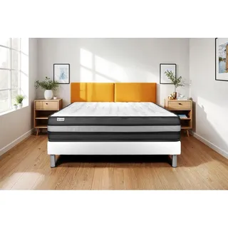Matratzenset VITAL POWER ZEN 200 x 200 cm Bettrahmen Kit weiß - Weiß