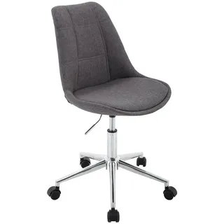 Carryhome Jugenddrehstuhl , Chromfarben, Dunkelgrau , Metall, Kunststoff, Textil , Drehkreuz , 49x96x56 cm , Babymöbel & Kindermöbel, Kinderzimmer & Jugendzimmer, Kinderdrehstühle & Jugenddrehstühle