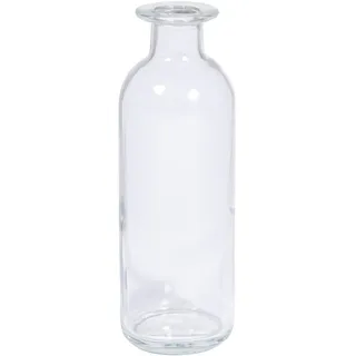 Rayher Glasvase, Höhe 16 cm, 5,5 cm ø, Öffnung 1,8 cm ø, Volumen 225ml, Vase, Glas, rund, Blumenvase Glas, 46695000