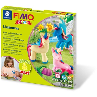 Staedtler FIMO kids 8034 Ofenhärtende Modelliermasse, Set Unicorn, 8034 19 LY