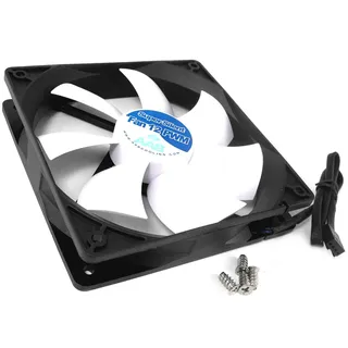AABCOOLING Super Silent Fan 12 PWM - Leise und Efizient 120mm Gehäuselüfter mit 4 Anti-Vibration-Pads - Prozessor Lüfter, CPU Kühler, PC Ventilator, Silent PC Lüfter 10-19 dB(A), 24,5-63 m3/h