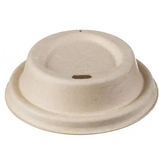 Domdeckel aus Zuckerrohr für Coffee-TO-GO Pappbecher O 90mm, 50 Stk.