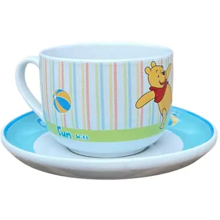 CARTOON Tasse und Untertasse Set aus Keramik Winnie the Pooh Jumbo-Tasse 450ml Speiseteller