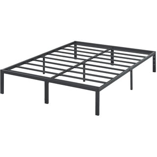 Olee sleep 35cm Stabiler Stahlbett / Stahl-Lattenrost / Anti-Rutsch-Unterstützung / Matratzenunterbau / Metallbett / Bettrahmen / Bett / 90 x 200cm / Twin / Schwarz / Metall