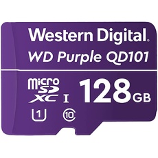 Western Digital WD Purple SC QD101 128GB Smart Video Surveillance microSDXC Card, Ultra Endurance Up to 64 TBW