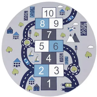 TT Home Kinderteppich Ø 200 cm Grau