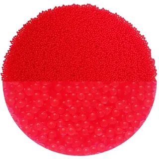 trendfinding 100 g wasserspeicherndes Deko Granulat Rot, Korngröße 1.5-2 mm, Dekoration für Blumen und Pflanzen, 10 Liter sehr ergiebig, vielseitig einsetzbar