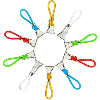 Aufhänger für Küchentücher, Handtuch Clips, Handtuchclips, Haken, Schlaufen, Set, Clips, Topflappen, Geschirrtücher, Klammern, Klips ohne nähen, zum aufhängen, 10er Pack