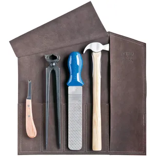 PFERD TOOLS Huf-Set für Pferde, 4-teilig, 13180000 – zur ersten Bearbeitung beschädigter Hufe oder vertretener Hufeisen