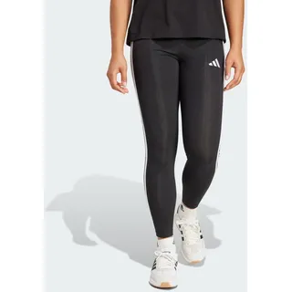 adidas Damen Essentials 3-Stripes Cotton Leggings, Black/White, M