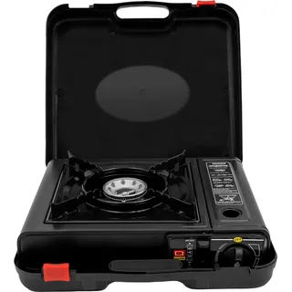 Tragbarer Outdoor-Grill - Tischgrill - Leicht - Kompaktes Design - Rechteckig - Für Camping & Picknick - Schwarz - Schwarz
